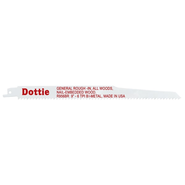 9" L x General Rough-In, All Woods, & Nail-Embedded Wood Cutting Reciprocating Saw Blade